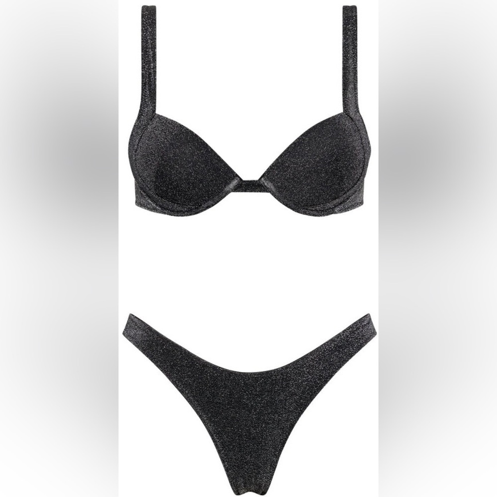 Triangl SARA - MANA SPARKLE Matching Bikini Set - Black - Medium